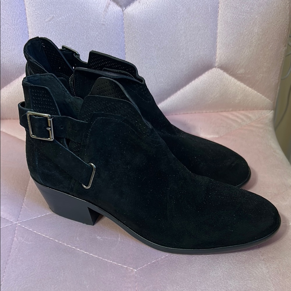 Vince Camuto Black Suede Ankle Boots